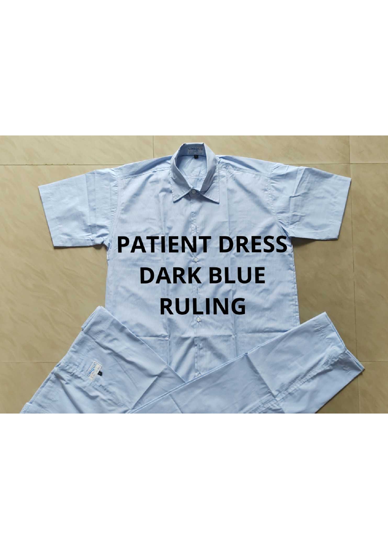 Patient Gown Dark Blue Ruling